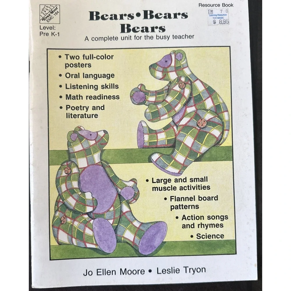 Vtg Bears, Bears, Bears: A complete Unit for the Busy Teacher  Level: Pre K-1